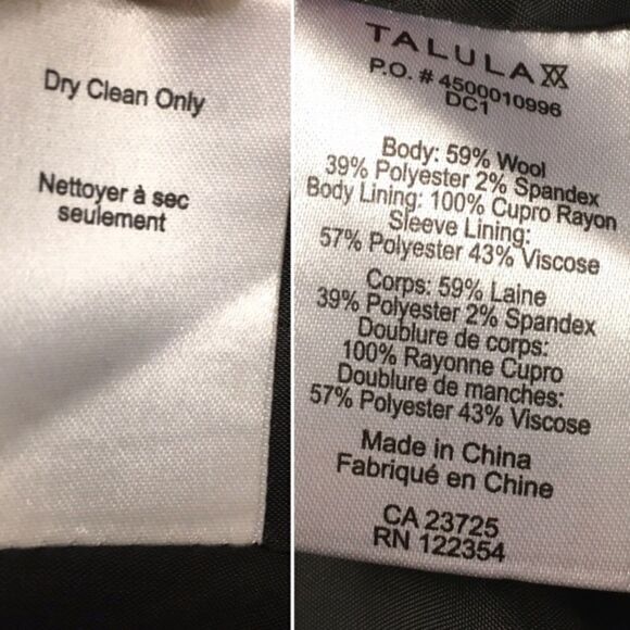 ARITZIA Talula Wool Exeter Boyfriend Blazer Grey 2 - Picture 7 of 8